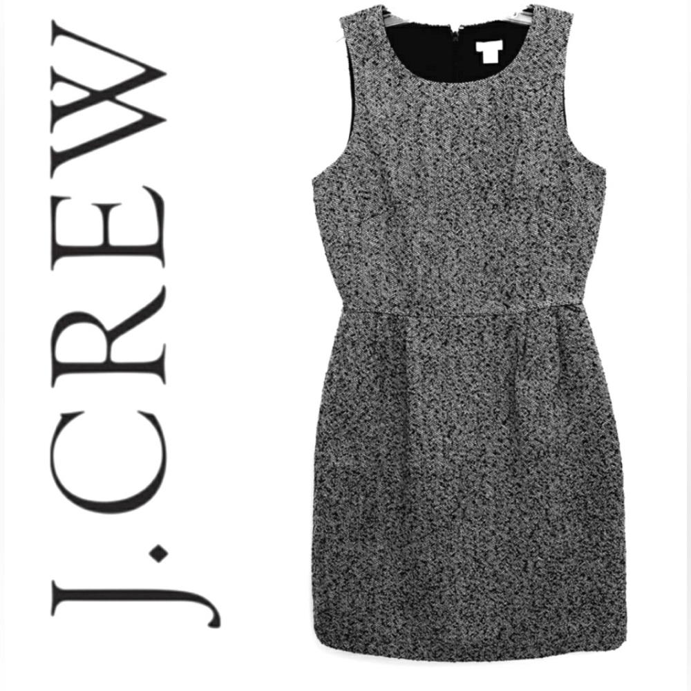J.CREW Gray Tweed Wool Blend Sheath Dress